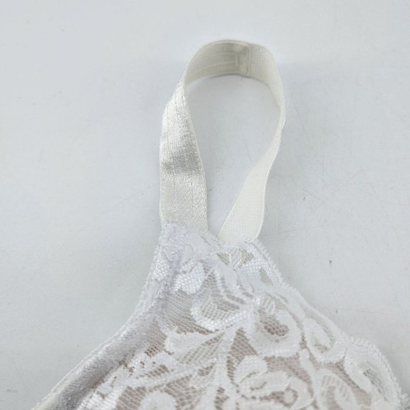 Jodee 606 Surgical Mastectomy Balanced Fit Bra Lace Trim White Size 34A - Picture 3 of 10